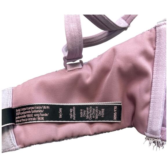 NWOT Victoria’s Secret Very Sexy Multi-Way or Strapless Lavender Lace Bra 32DD - Picture 5 of 7